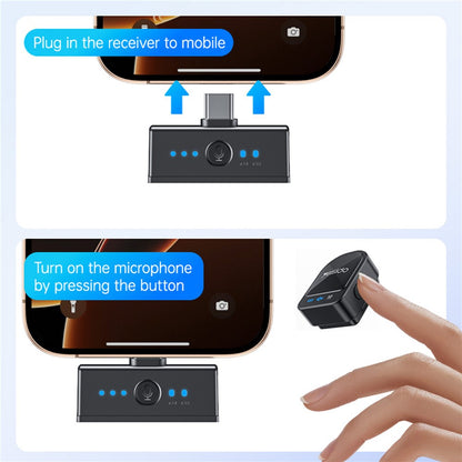 Lavaliermikrofon Yesido KR19, USB-C / Lightning, Set 2 Stück, Schwarz