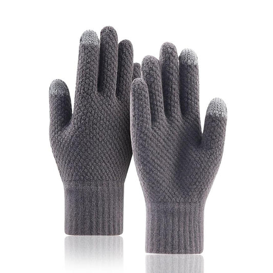 Techsuit ST0013 Winter-Touchscreen-Handschuhe für Herren, Größe 22cm, Grau