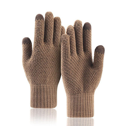 Techsuit Herren Winter-Touchscreen-Handschuhe ST0013, Größe 22cm, Braun
