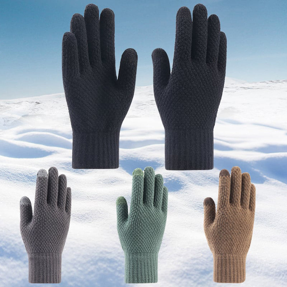 Techsuit Herren Winter-Touchscreen-Handschuhe ST0013, Größe 22cm, Braun