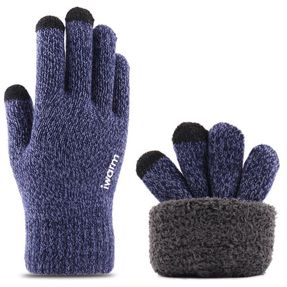 Winter-Touchscreen-Handschuhe Iwarm ST0018, Größe 23cm, Blau