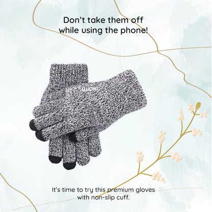 Winter-Touchscreen-Handschuhe Iwarm ST0018, Größe 23cm, Schwarz