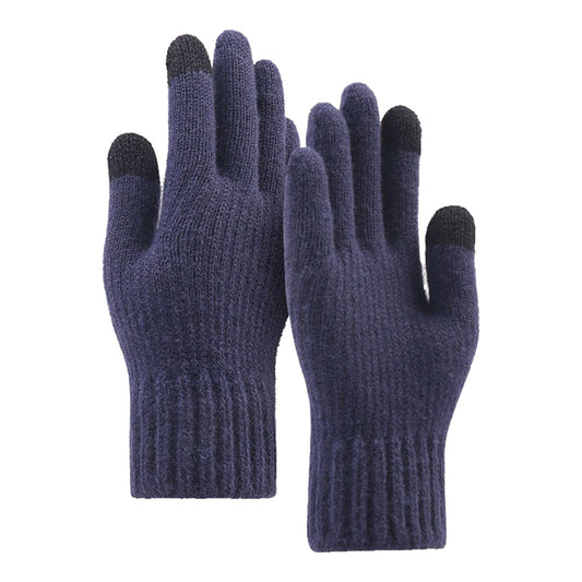 Unisex Winter Touchscreen Gloves Techsuit ST0012, Size 22cm, Navy Blue