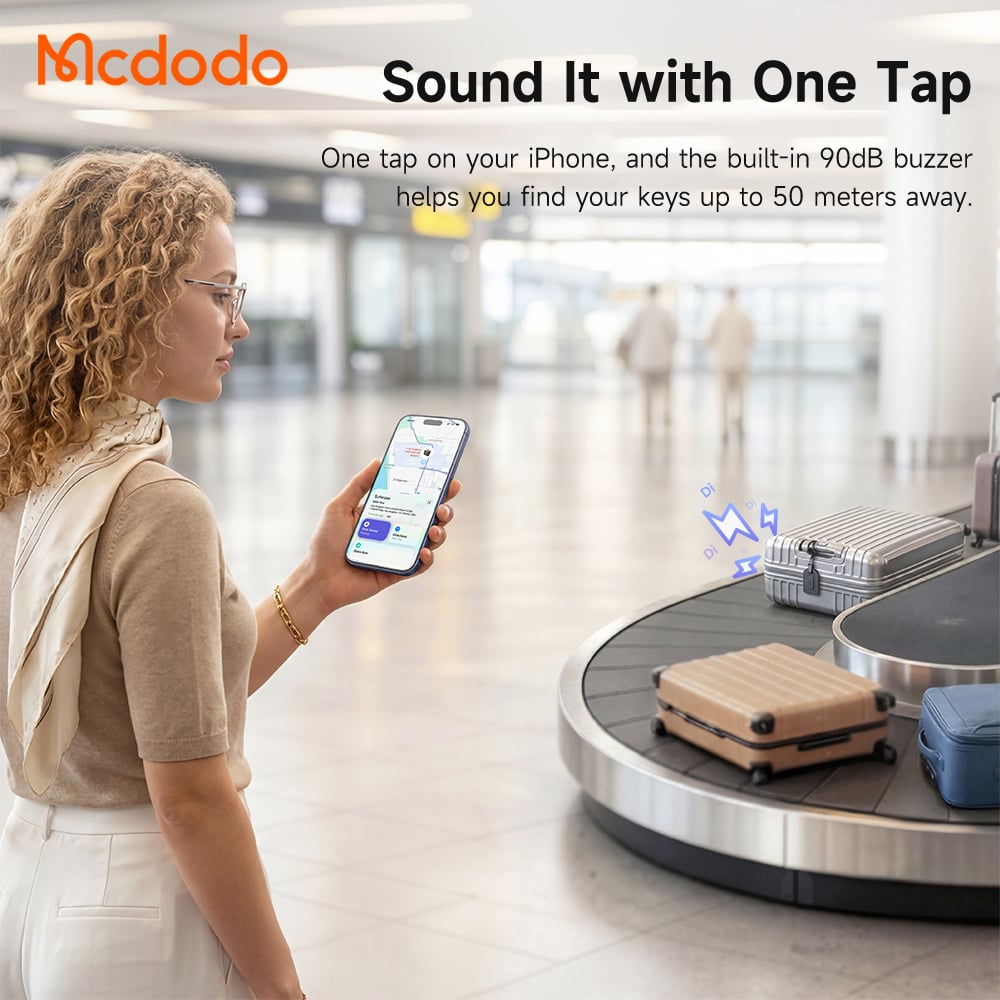 Mcdodo SmartTag Gepäck Napa Pro AT-3790 für iOS-Serie, Schwarz