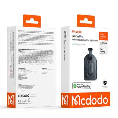 Mcdodo SmartTag Gepäck Napa Pro AT-3790 für iOS-Serie, Schwarz