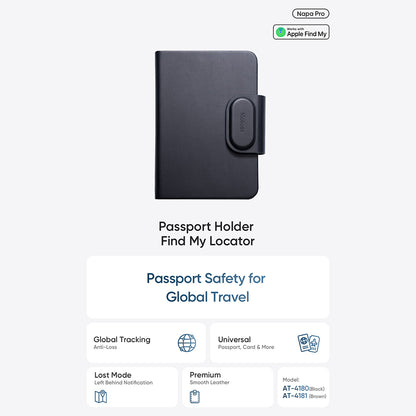 Mcdodo SmartTag Passport Napa Pro AT-4180 für iOS-Serie, Schwarz