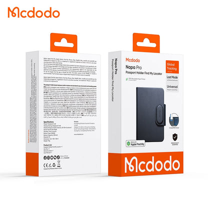 Mcdodo SmartTag Passport Napa Pro AT-4180 für iOS-Serie, Schwarz