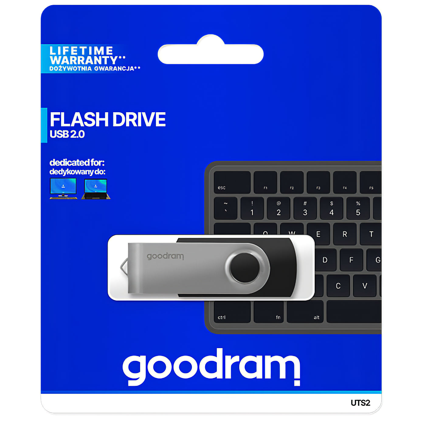 Externer USB-A Speicher GoodRam UTS2, 64Gb UTS2-0640K0R11