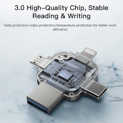 Externer Speicher USB-A 3.0 / Lightning / USB-C / microUSB Yesido FL15, 128Gb