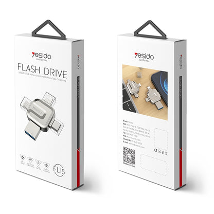 Externer Speicher USB-A 3.0 / Lightning / USB-C / microUSB Yesido FL15, 128Gb