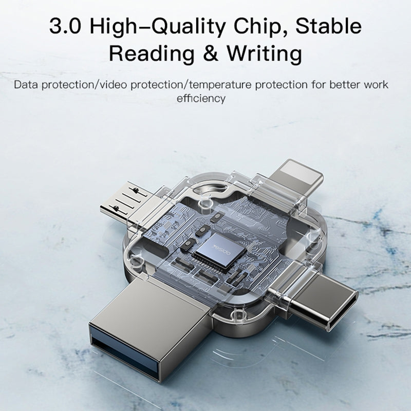 External Memory USB-A 3.0 / Lightning / USB-C / microUSB Yesido FL15, 16Gb
