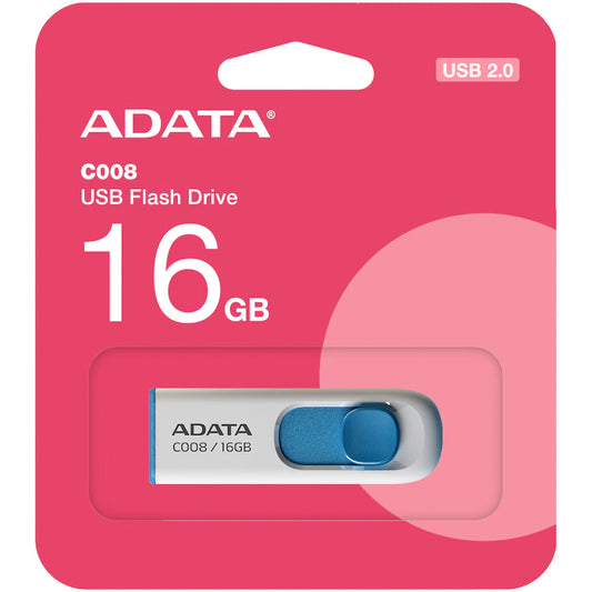 Externer USB-A Speicher Adata C008, 16Gb AC008-16G-RWE
