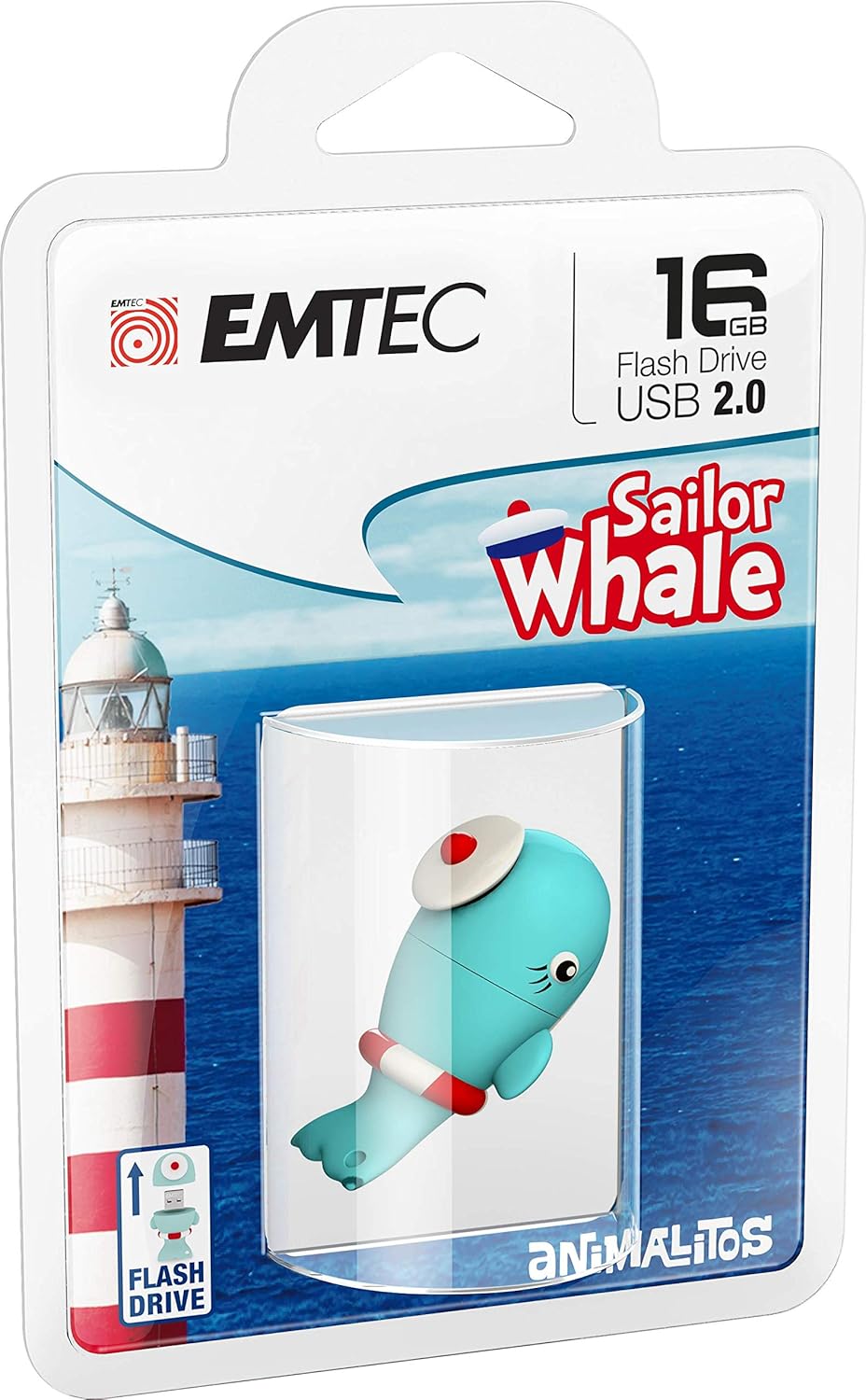 Externer USB-A Speicher Emtec M337 Whale, 16Gb ECMMD16GM337
