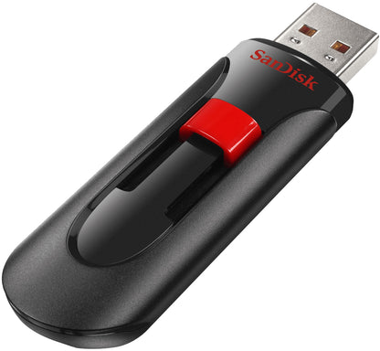 Externer USB-A Speicher SanDisk Cruzer Glide, 64Gb SDCZ60-064G-B35