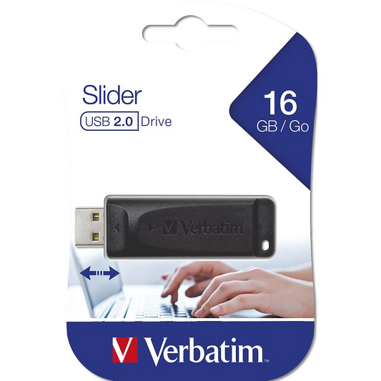 Externer USB-A Speicher Verbatim PenDrive Slider, 16Gb