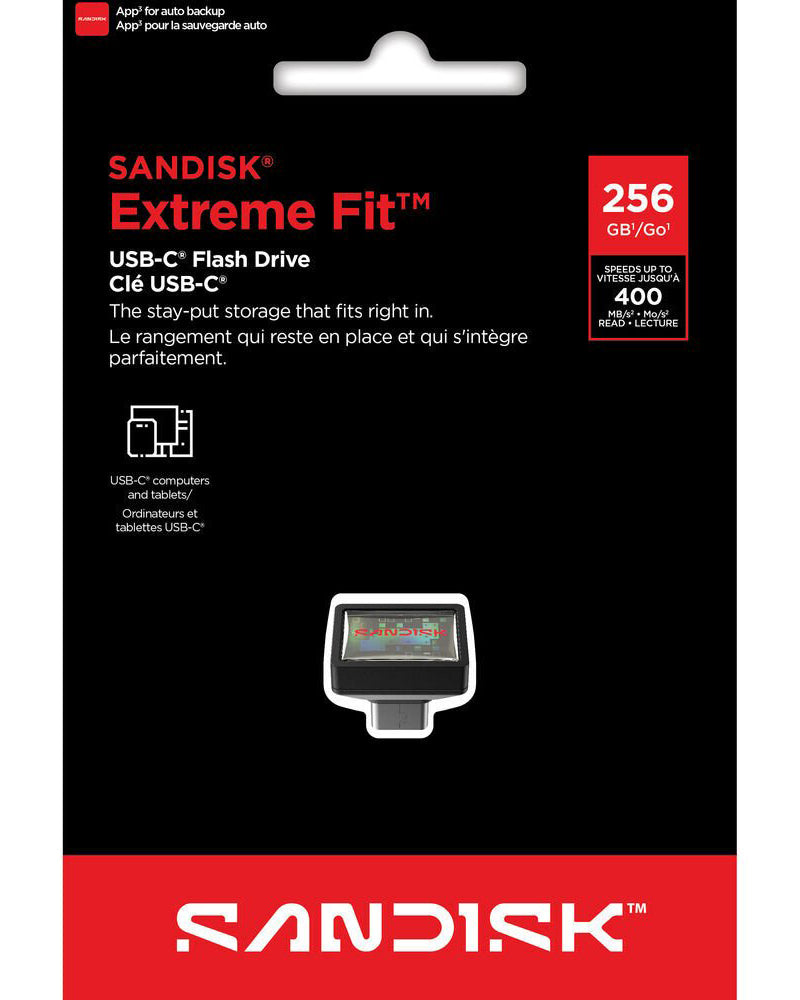Externer USB-C Speicher SanDisk Extreme Fit, 256Gb SDCZ530-256G-G46