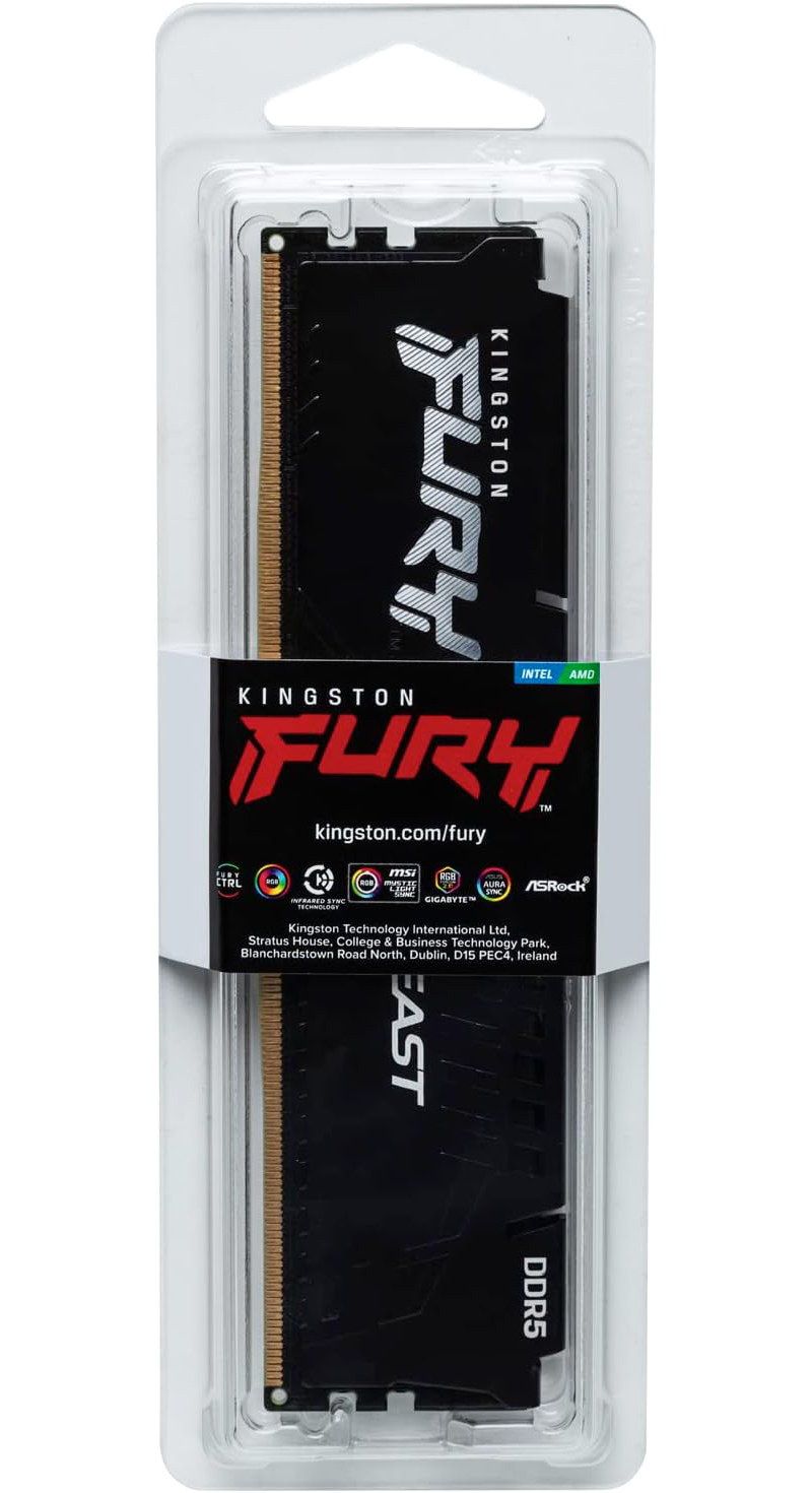 Kingston Fury Beast RAM, DDR5, 8GB, 5600MHz, Neuware mit geöffneter Verpackung KF556C40BB-8