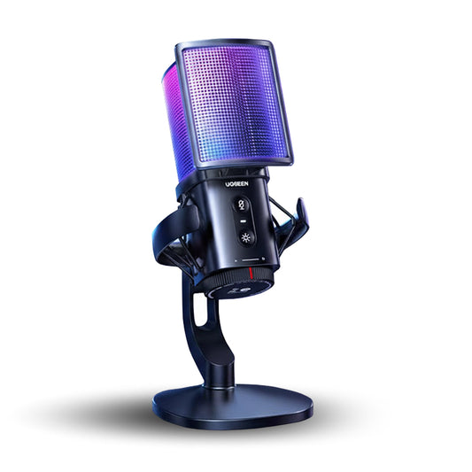 Kardioid-Mikrofon UGREEN CM581 (65629), RGB, USB-C, 1,5m, Schwarz