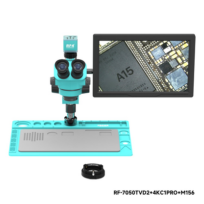 Mikroskop mit Monitor und Kamera RF4 RF-7050TVD2 + 4KC1PRO + M156