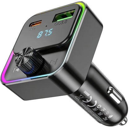 HOCO E81 Bluetooth FM Modulator, 1 x USB-A - 1 x USB-C