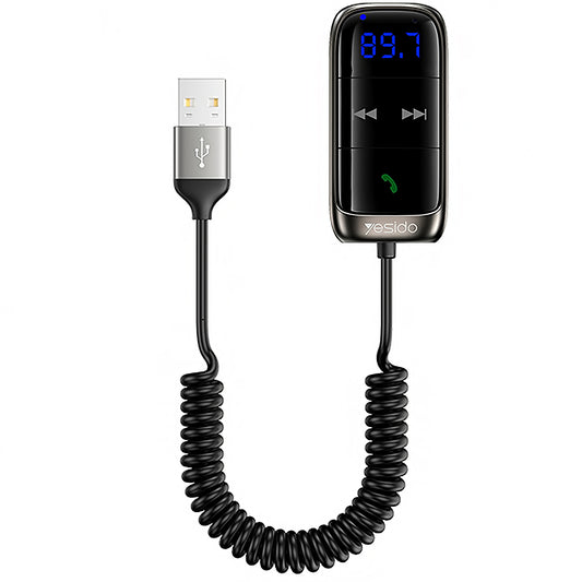 FM Bluetooth Modulator Yesido YAU32, 1 x 3,5 mm - 1 x microSD