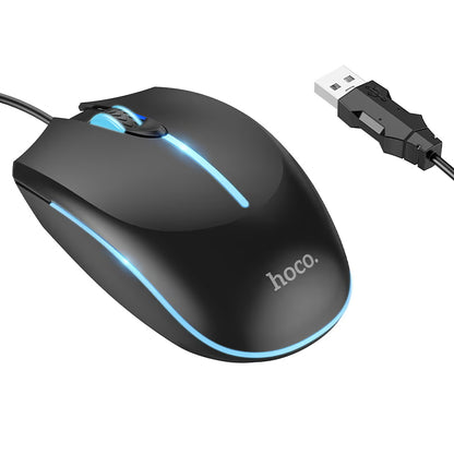 Gaming-Maus Kabelgebunden USB HOCO GM37, RGB, 2400DPI, Schwarz