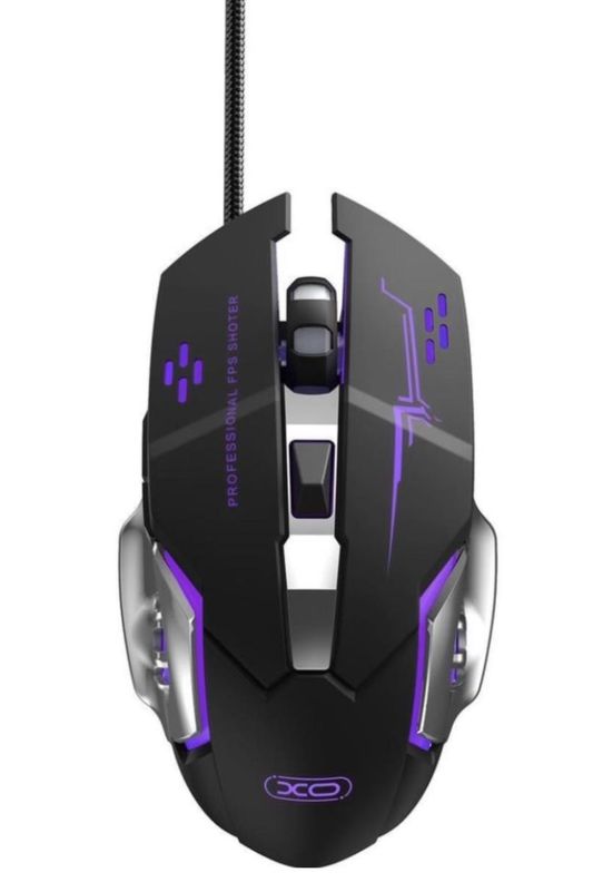 Gaming-Maus Wired USB XO Design M10, RGB, 3200DPI, Schwarz