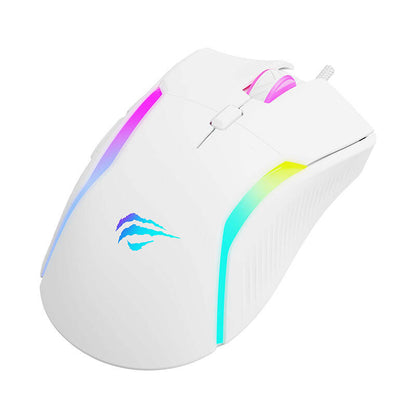 Gaming-Maus Wired USB HAVIT MS1033, RGB, 800DPI - 8000DPI, Weiß