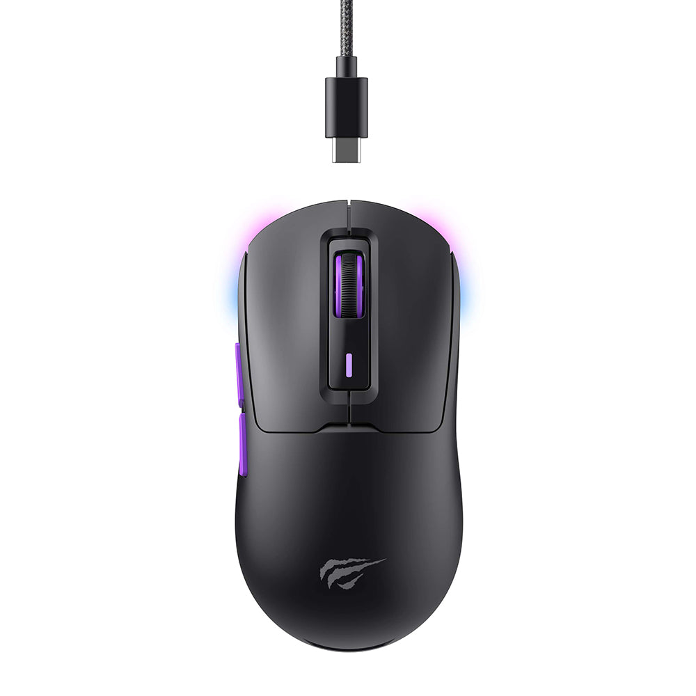 Gaming-Maus Wireless HAVIT MS969WB, RGB, 1000DPI - 16000DPI, Schwarz