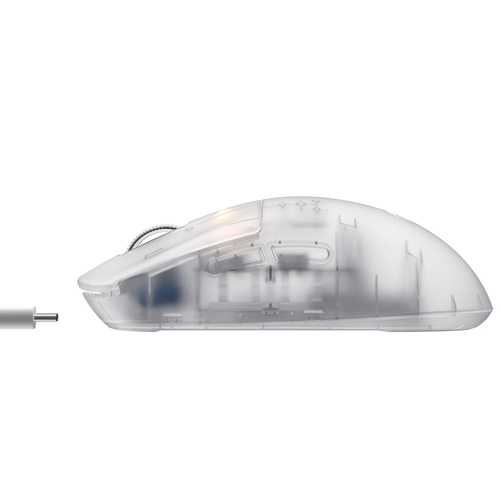 Gaming-Maus Wireless HAVIT MS970WB Pro, 800DPI - 12000DPI, BT / Wi-Fi / Kabelgebunden, Transparent Weiß