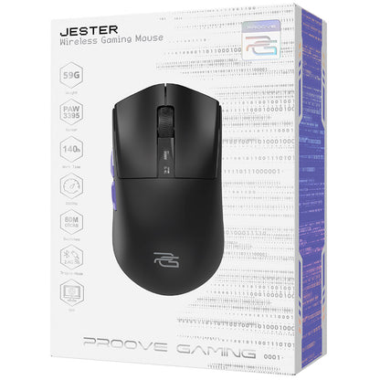 Wireless Gaming-Maus Proove Jester, 800DPI - 26000DPI, OLED-Display, Schwarz WMJS00022001