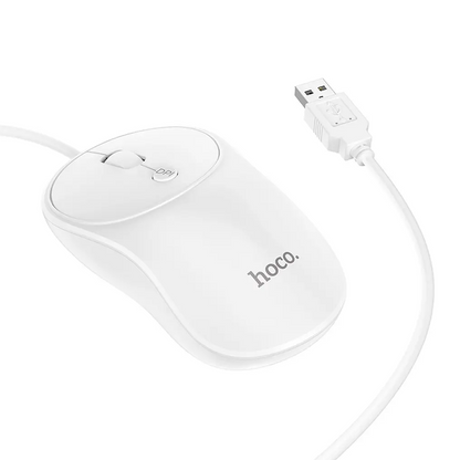 Kabelgebundene USB-Maus HOCO GM13, 1600DPI, Weiß