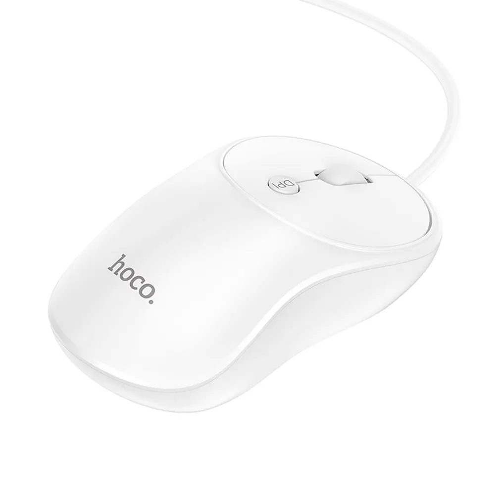 Kabelgebundene USB-Maus HOCO GM13, 1600DPI, Weiß
