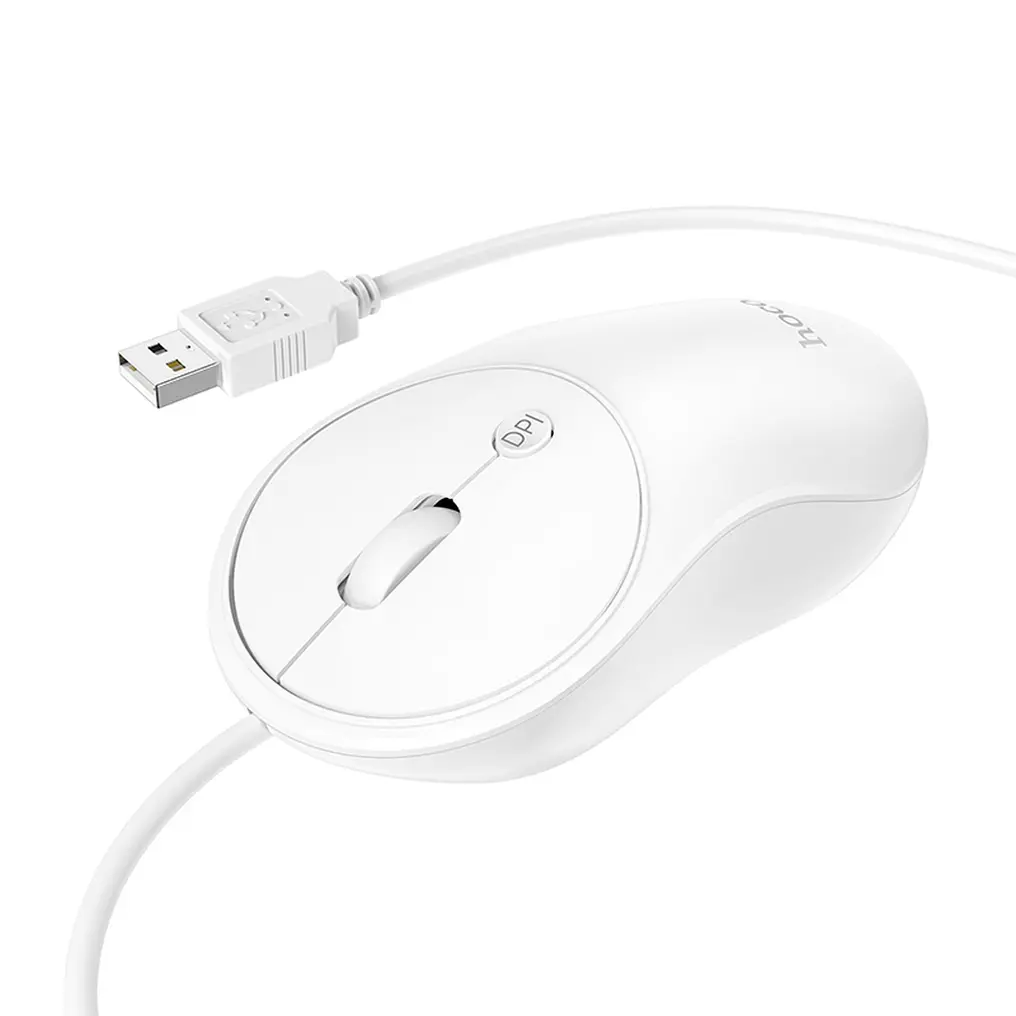 Kabelgebundene USB-Maus HOCO GM13, 1600DPI, Weiß