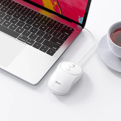 Kabelgebundene USB-Maus HOCO GM13, 1600DPI, Weiß