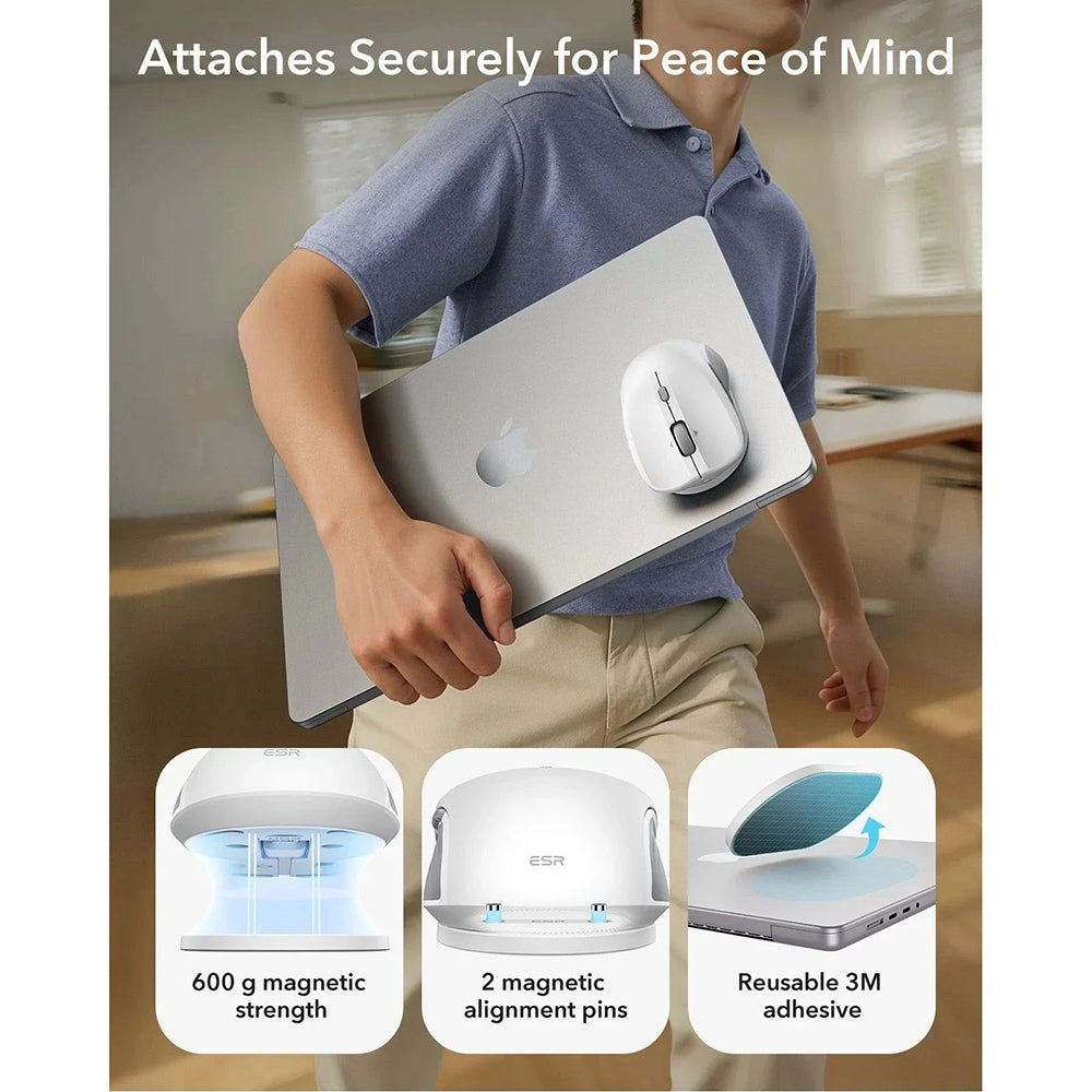 Wireless-Maus ESR MagMouse, 800DPI - 4800DPI, Weiß