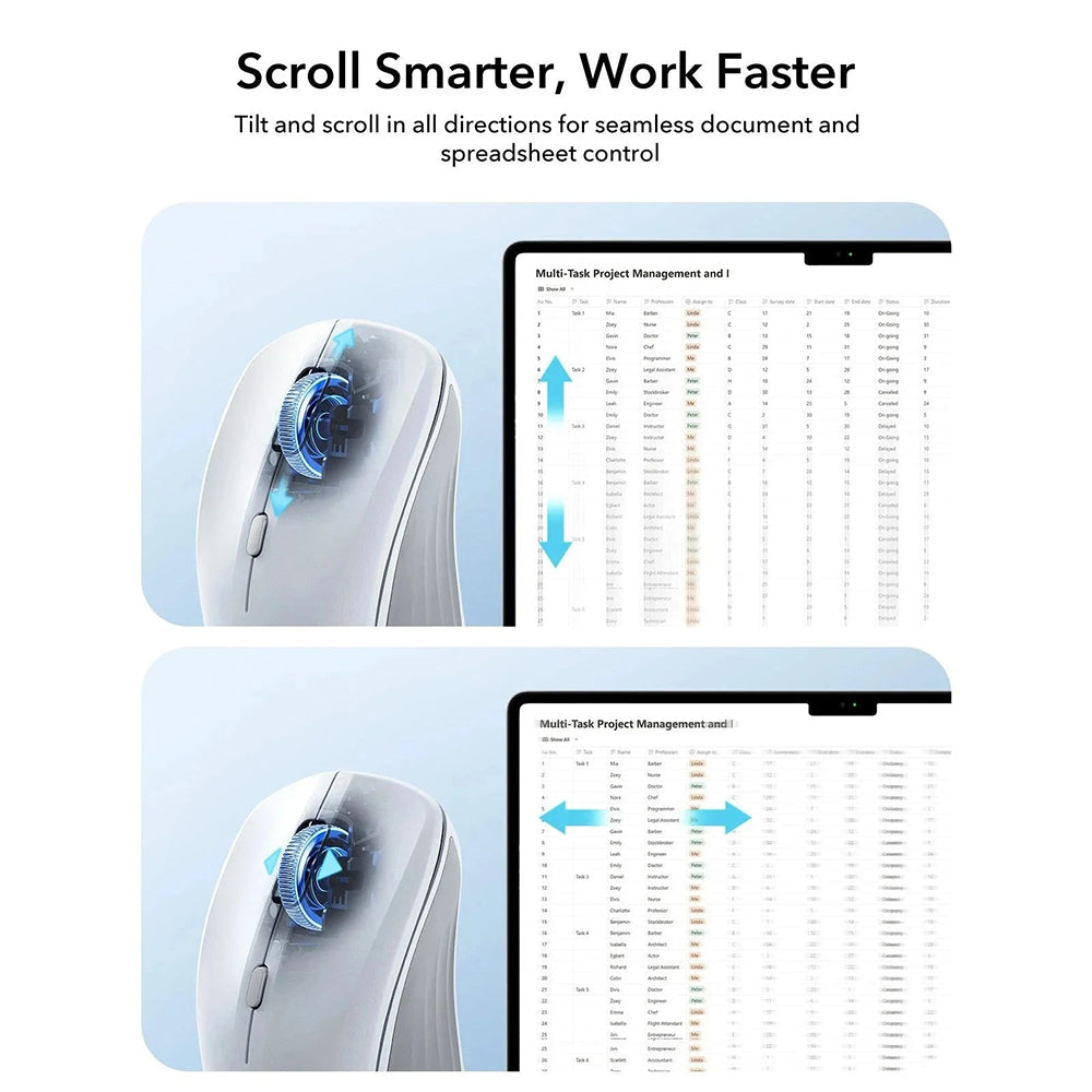 Wireless-Maus ESR MagMouse, 800DPI - 4800DPI, Weiß