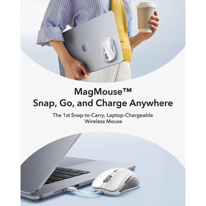 Wireless-Maus ESR MagMouse, 800DPI - 4800DPI, Weiß