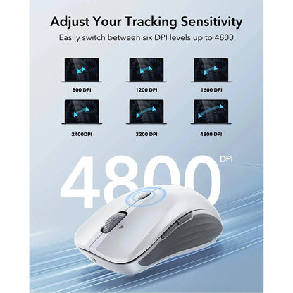 Kabellose Maus ESR MagMouse, 800DPI - 4800DPI, BT / Wi-Fi, Grau
