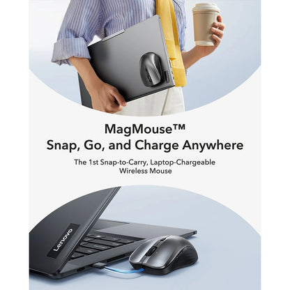 Wireless-Maus ESR MagMouse, 800DPI - 4800DPI, Schwarz