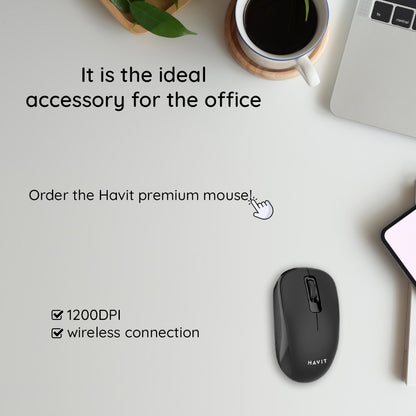 Kabellose Maus HAVIT MS626GT, 1200DPI, Schwarz Rot