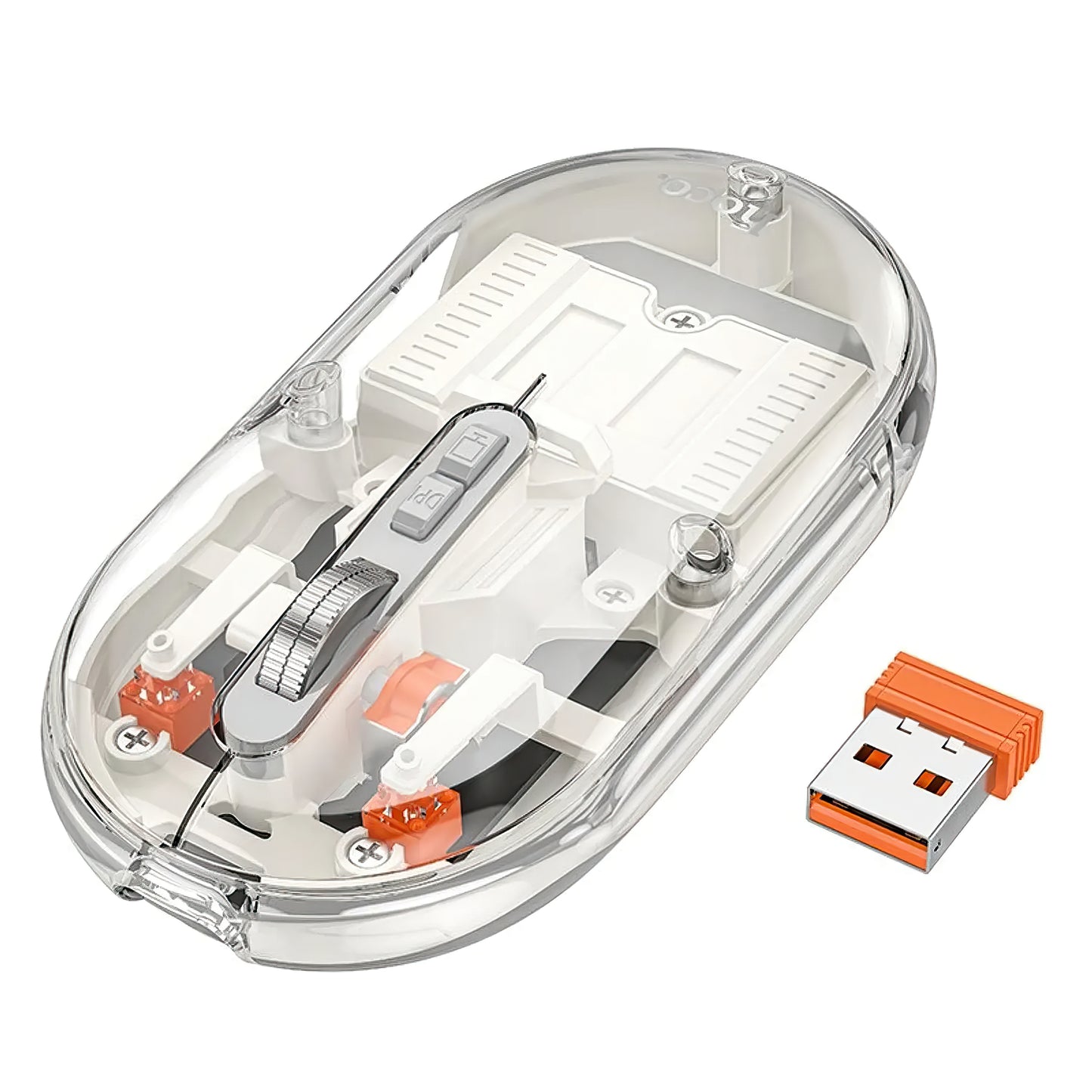 Kabellose Maus HOCO GM35, 1600DPI, BT / Wi-Fi, Weiß