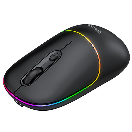 Wireless-Maus Proove Blink, RGB, 800DPI - 1600DPI, BT / Wi-Fi, Schwarz WMBL00002001