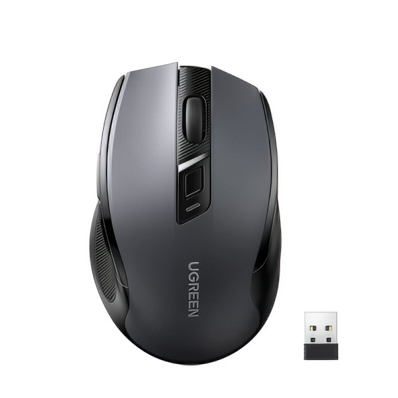 Wireless-Maus UGREEN MU006 (90855), 4000DPI, BT / Wi-Fi, Grau