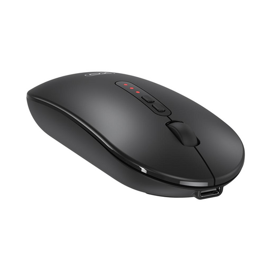 Kabellose Maus XO Design M13 Silent Tri-Modus, 1600DPI, BT / Wi-Fi, Schwarz