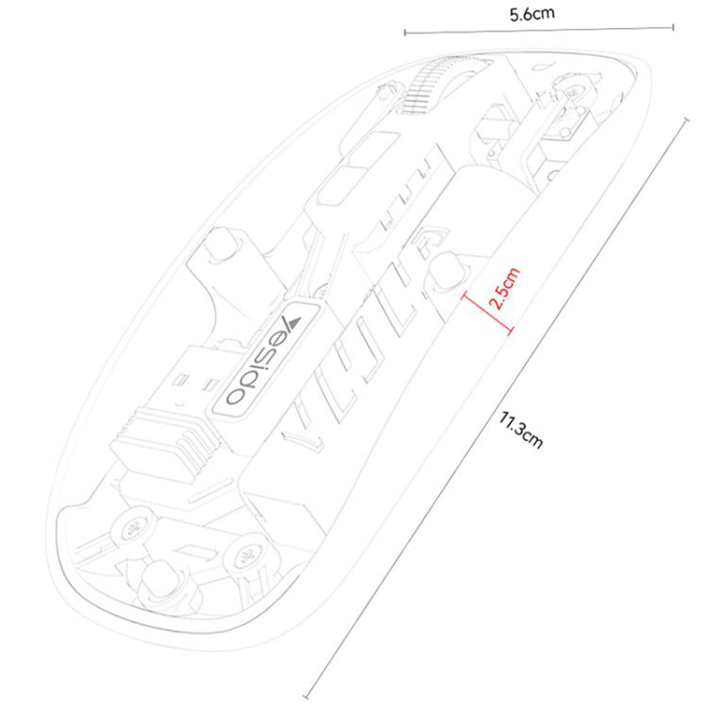 Yesido KB29 Wireless Mouse, 800DPI - 1600DPI, BT / Wi-Fi, White