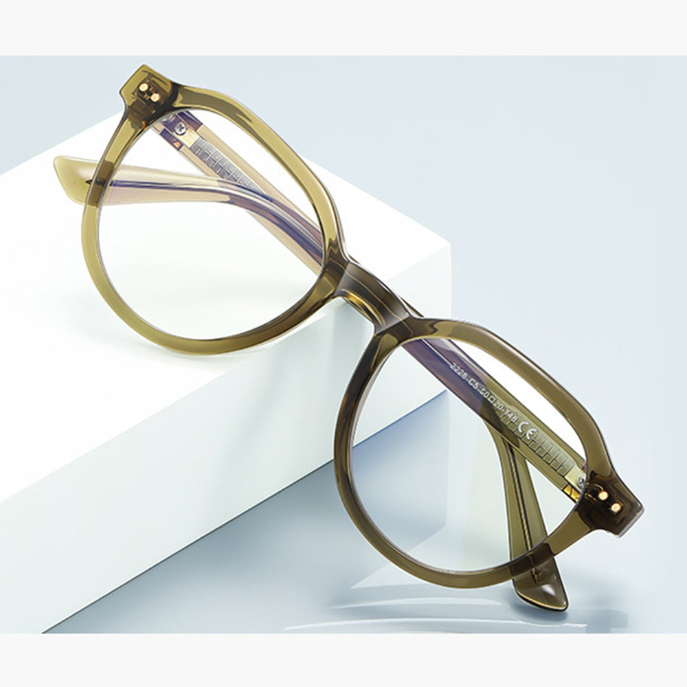 Computerbrille für Männer Techsuit 2228, Anti-Blue Light, Hellbraun