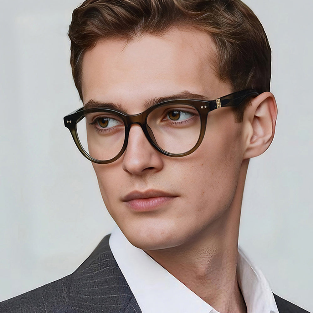 Computerbrille für Männer Techsuit 2231, Anti-Blue Light, Hellbraun