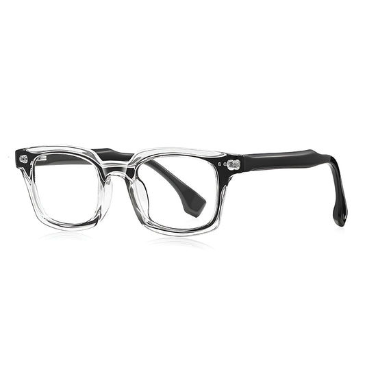 Herren-Computergläser Techsuit LS084, Anti-Blaues Licht, Schwarz Transparent