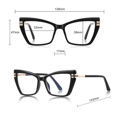 Damen Computerbrille Techsuit 2263, Anti-Blue Light, Schwarz